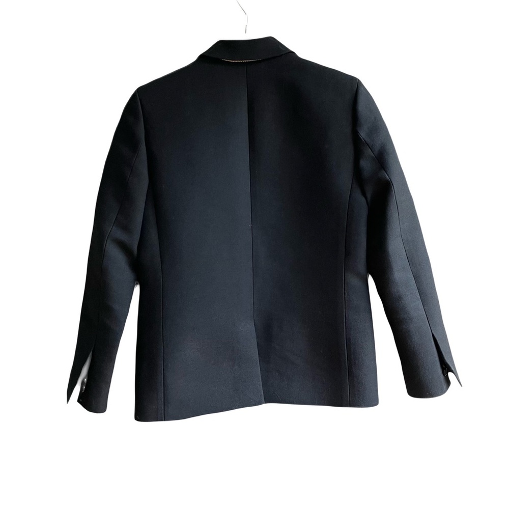 J. Crew Collection Black Rylan Blazer Size 2 One Button Wool Mohair Jacket 05843 - Picture 3 of 10